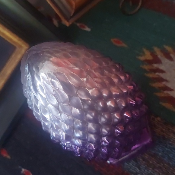 MMA NIB Glass Tree Purple Tabletop Ornament Christmas Or Year Round - Picture 4 of 7